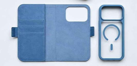 Detachable Magsafe Flip PU Leather Wallet Case for iPhone | OEM ODM Available