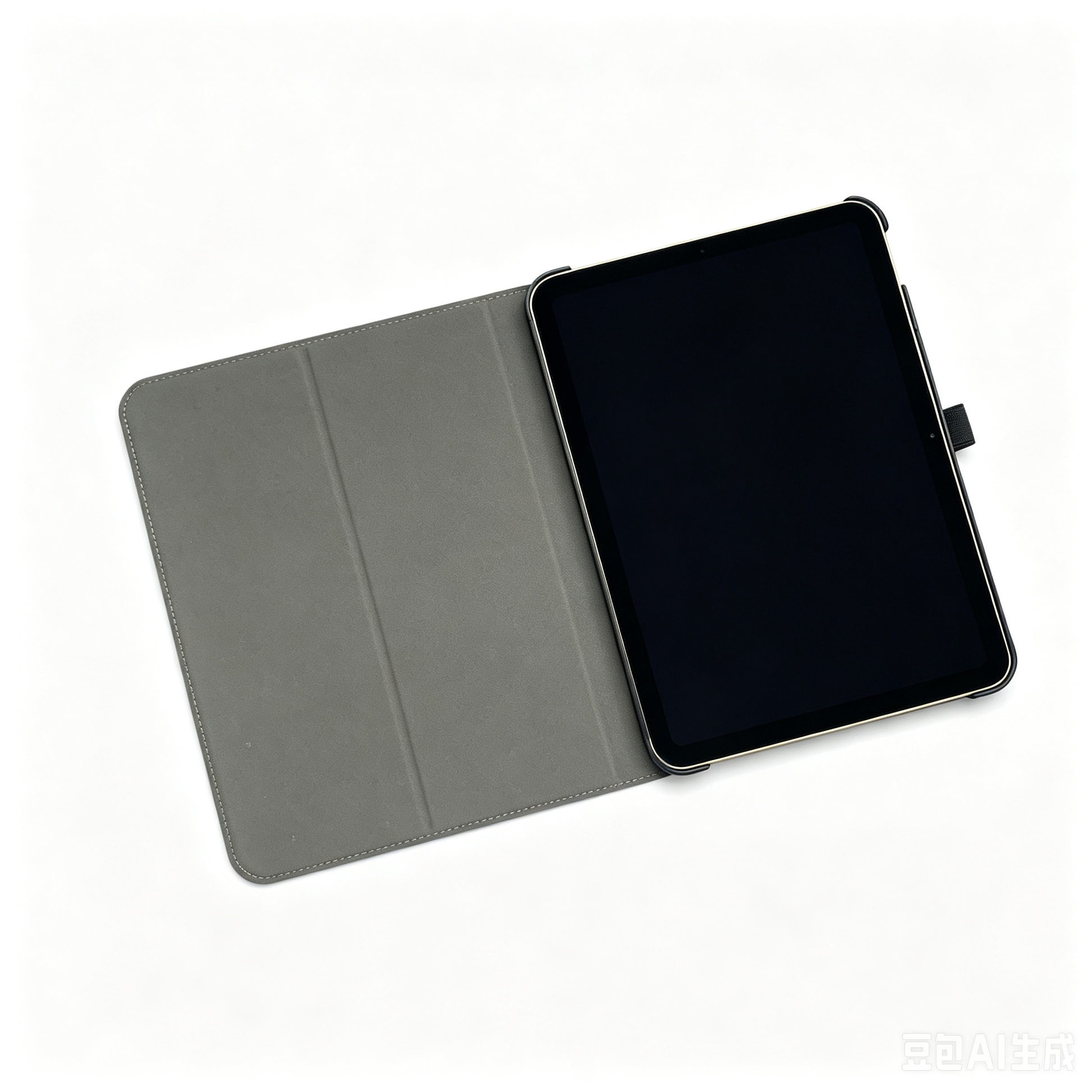 Wine Red PU Leather Back Tri-Fold Stand Tablet Protective Case - FANSONG