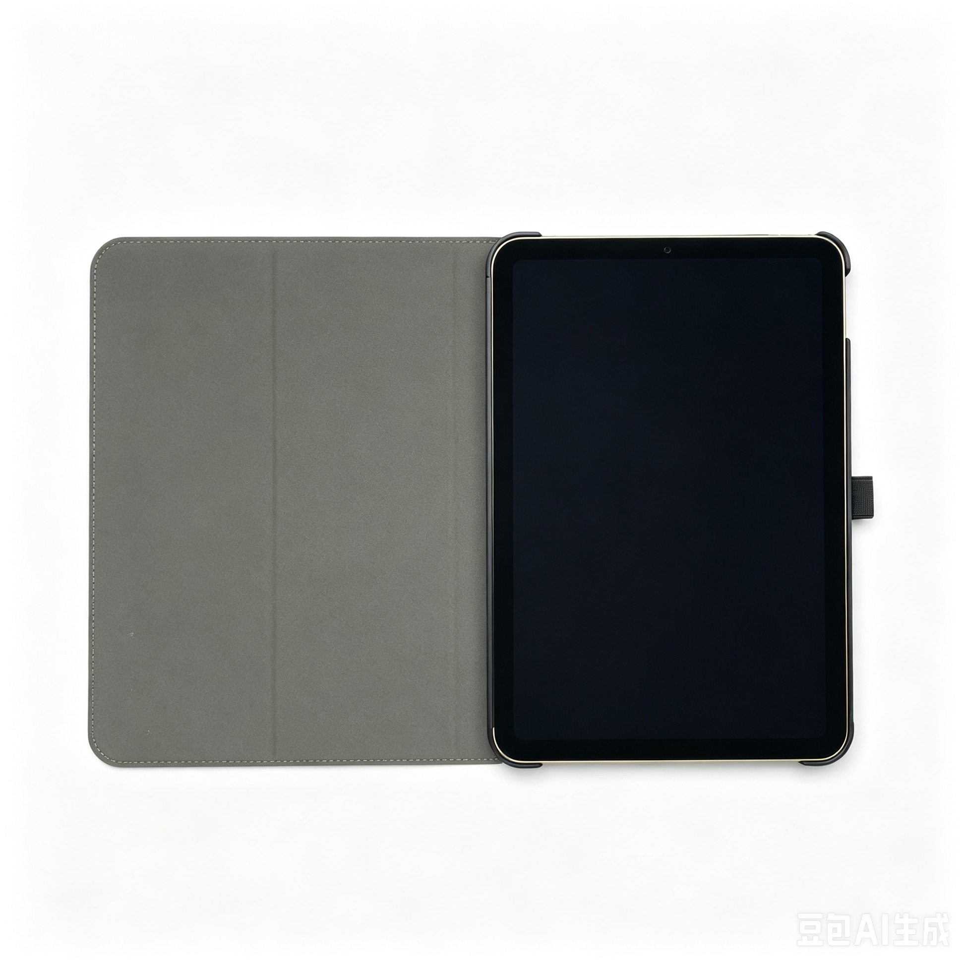 Wine Red PU Leather Back Tri-Fold Stand Tablet Protective Case - FANSONG