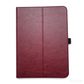 Wine Red PU Leather Back Tri-Fold Stand Tablet Protective Case - FANSONG