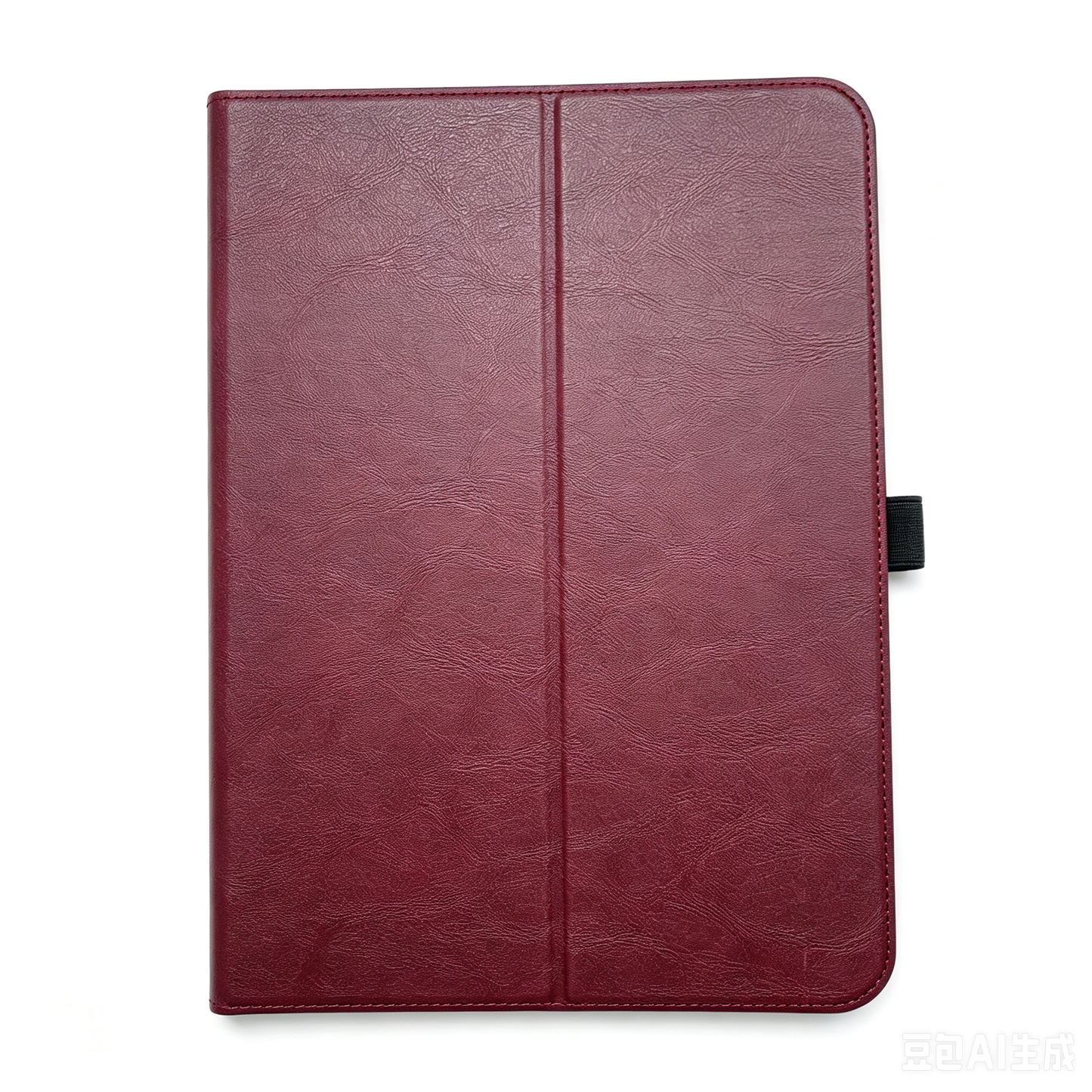Wine Red PU Leather Back Tri-Fold Stand Tablet Protective Case - FANSONG