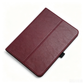Wine Red PU Leather Back Tri-Fold Stand Tablet Protective Case - FANSONG