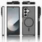 FASSONG Silver Shield Matte Magnetic Phone Case for Samsung Galaxy Z Fold 6 / Z Fold 7 / Z Fold 8 / Z Fold 8 Wide