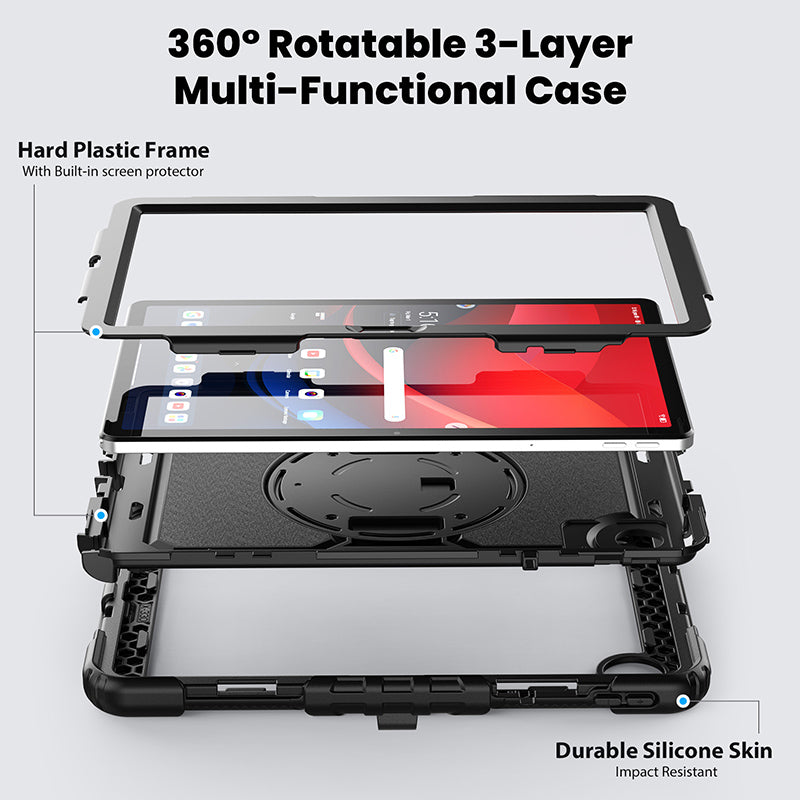 Custodia Per Lenovo Tab M11 TB330 11 Pollici 2024 - Cover Protettiva Con Portapenna, Nero - Foto 6