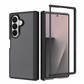 FANSONG for Samsung Z Fold 6 7 8 & Z Fold8 Wide, Silver Shield Matte Magnetic Hinge Case
