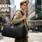 Unique 2-in-1 garment weekender bag with large capacity, trolley sleeve, hidden pockets, waterproof material.