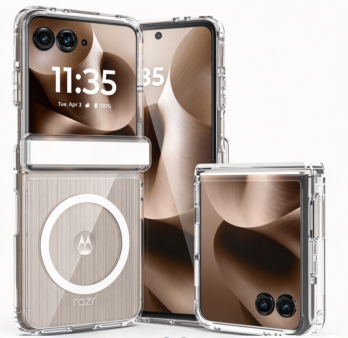 FANSONG Samsung Galaxy Z Flip 8 / Flip 7 Clear Foldable Phone Case