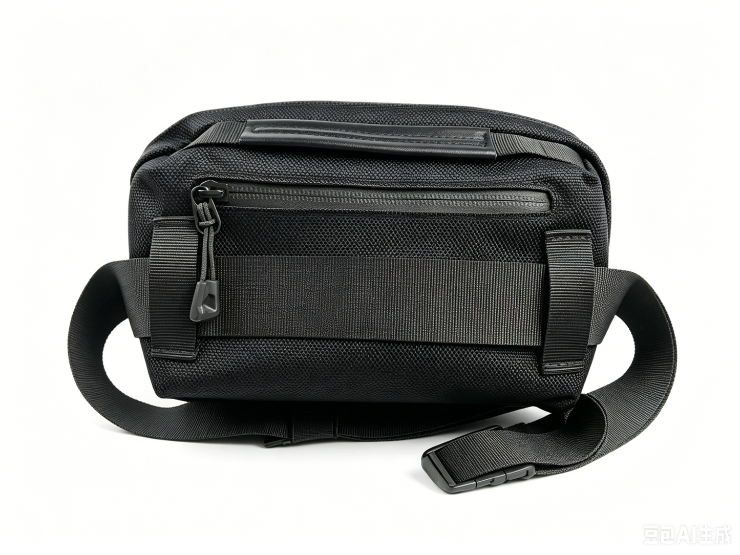 Minimalist Black Crossbody Chest Bag, Lightweight Water Resistant Nylon Fanny Pack, Unisex Daily Phone Shoulder Pouch