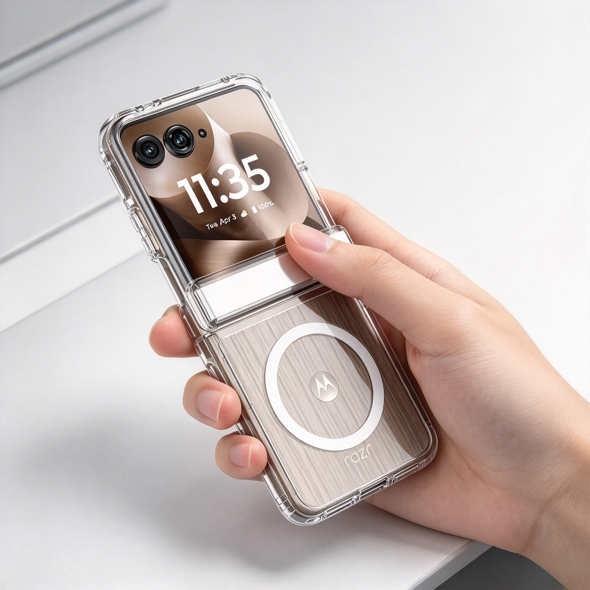 FANSONG Samsung Galaxy Z Flip 8 / Flip 7 Clear Foldable Phone Case