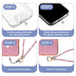 FANSONG Phone Lanyard Universal, Wrist Strap Glitter with 1 x Phone Patches 1x String Tether Bling Wristlet Keychain Strap for All Full Phone Cases Wallet keys Card Holder etc