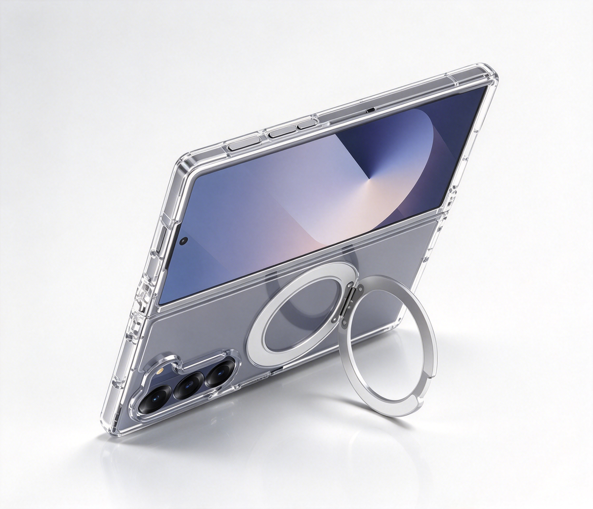 FANSONG 2.0 Anti-Scratch Rotating Stand Case for Samsung Z Fold 6/7/8/8 Wide