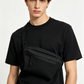 Minimalist Black Crossbody Chest Bag, Lightweight Water Resistant Nylon Fanny Pack, Unisex Daily Phone Shoulder Pouch