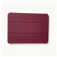 Wine Red Tri-Fold iPad Case | Clear TPU Shockproof Protective Cover with Auto Sleep Wake