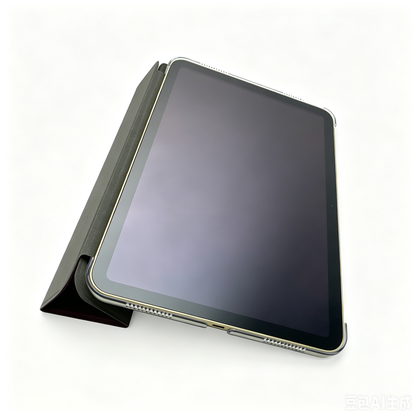 Wine Red Tri-Fold iPad Case | Clear TPU Shockproof Protective Cover with Auto Sleep Wake