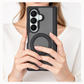 FANSONG Samsung Silver Shield Matte Case with Side Cover Rotating Kickstand for Z Fold 6 7 8 Z Fold8 Wide