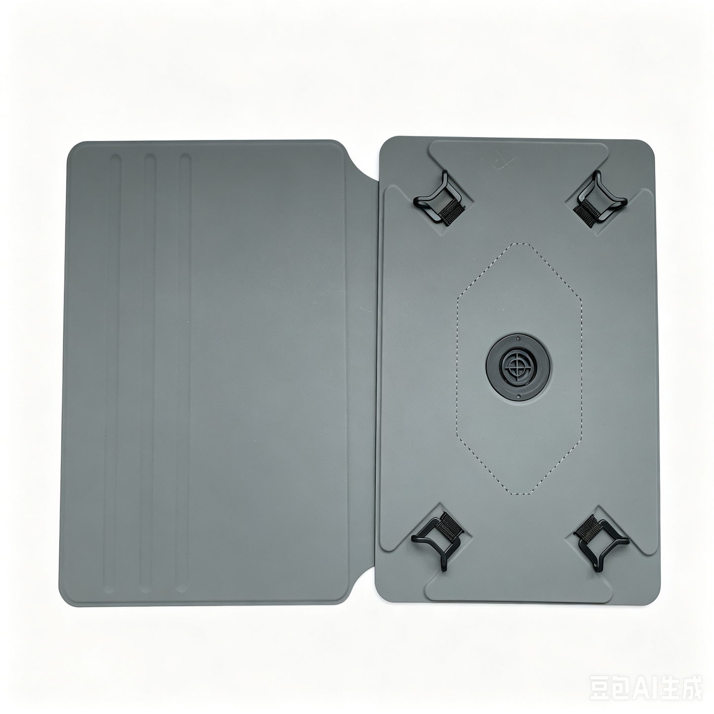 Universal Adjustable Tablet Case with 4 Elastic Fixing Straps, Multi-Angle Stand Protective Cover, Auto Sleep Wake, Matte PU Leather for All 9–11 Inch Tablets