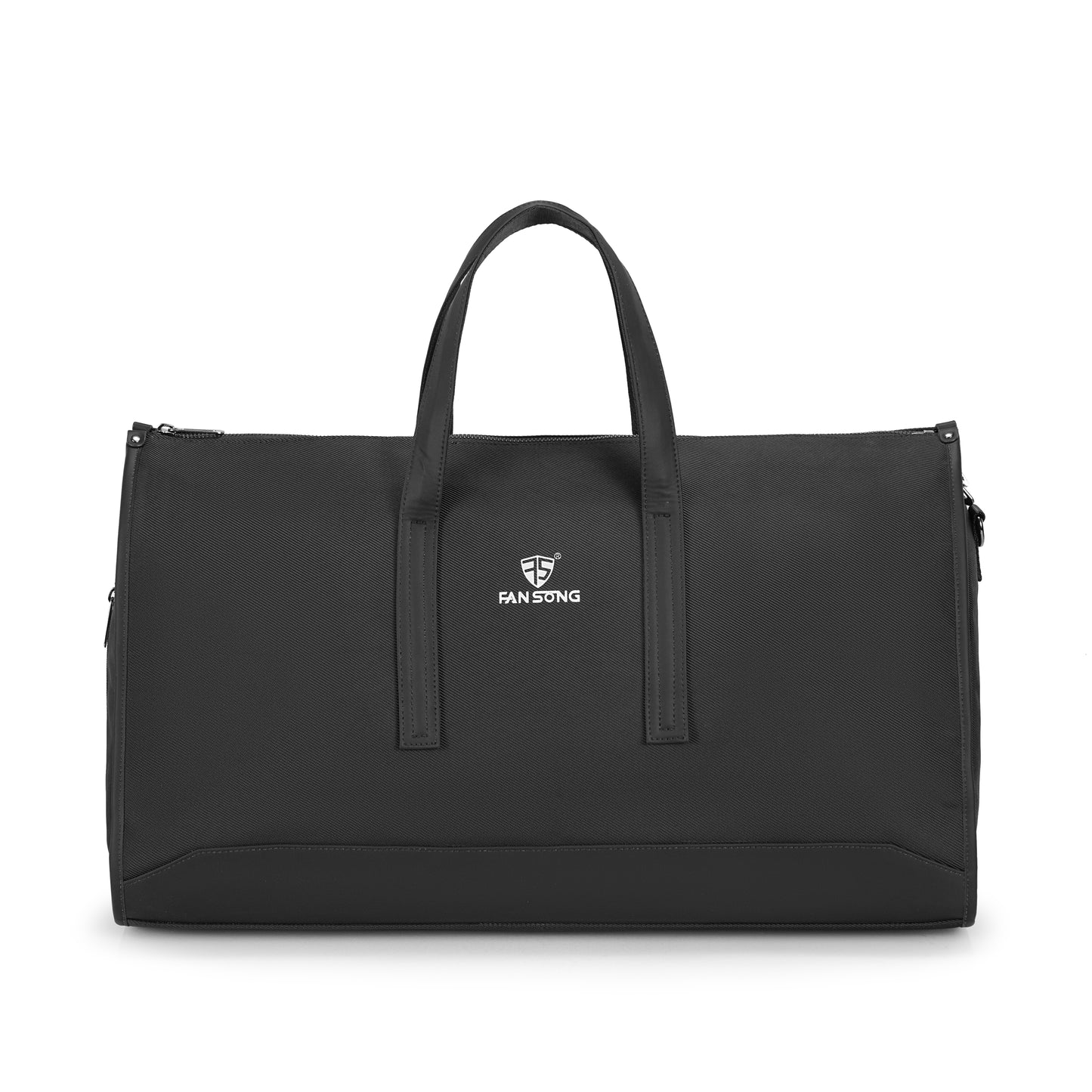 Unique 2-in-1 garment weekender bag with large capacity, trolley sleeve, hidden pockets, waterproof material.