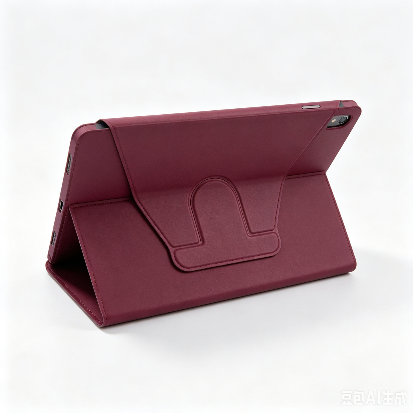 Universal Wine Red Adjustable Tablet Case | Multi-Angle Foldable Stand Protective Cover for All iPad Models