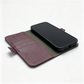 Wine Red Leather Folio Wallet Case for iPhone 18 / 18e / Air / Pro /Pro max — Card Holder & Shockproof Cover for All 18 Series