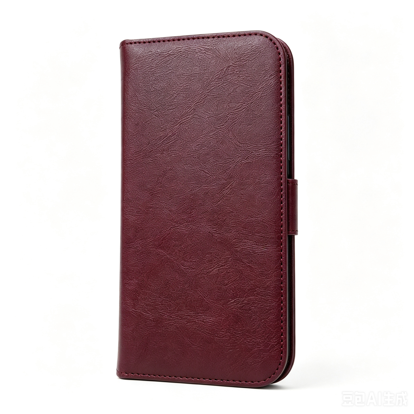 Wine Red Leather Folio Wallet Case for iPhone 18 / 18e / Air / Pro /Pro max — Card Holder & Shockproof Cover for All 18 Series