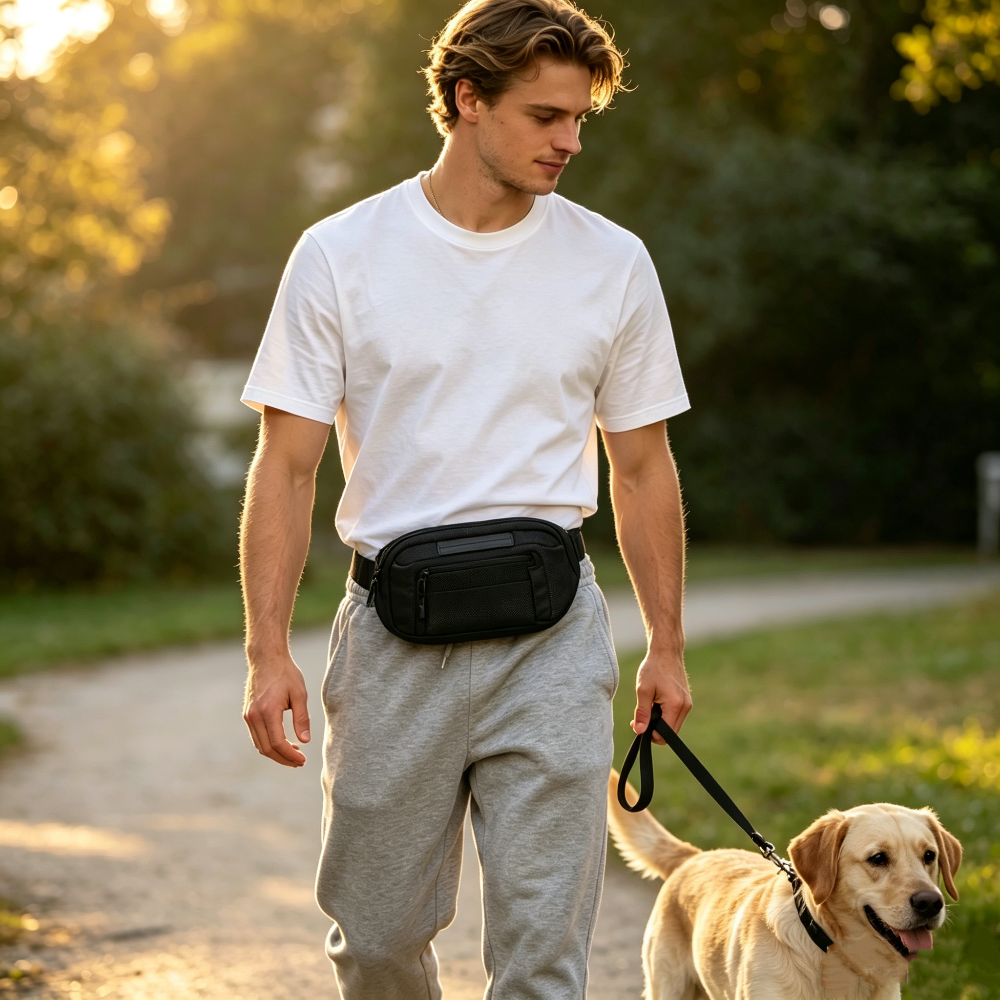 2-in-1 Tactical Fanny Pack Waist Bag Water Resistant Crossbody Sling with Quick Release Buckle