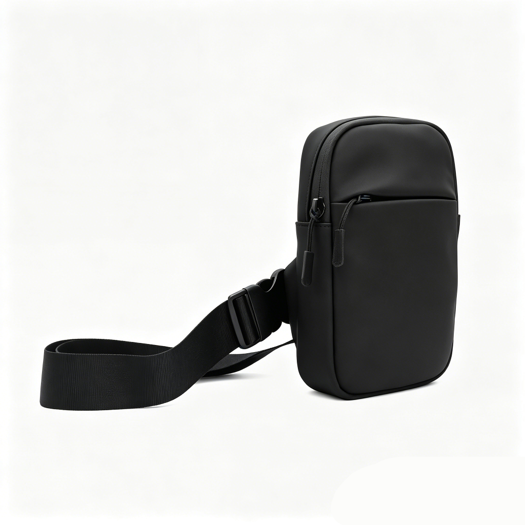 Waterproof Mini Crossbody Phone Bag, Simple Solid Color Waist Pouch