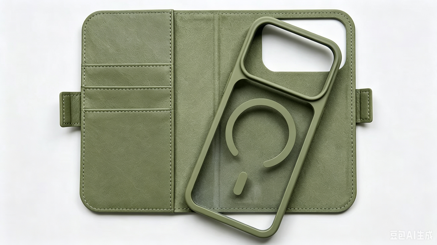Magsafe Flip PU Leather Wallet Case for iPhone | OEM ODM Available