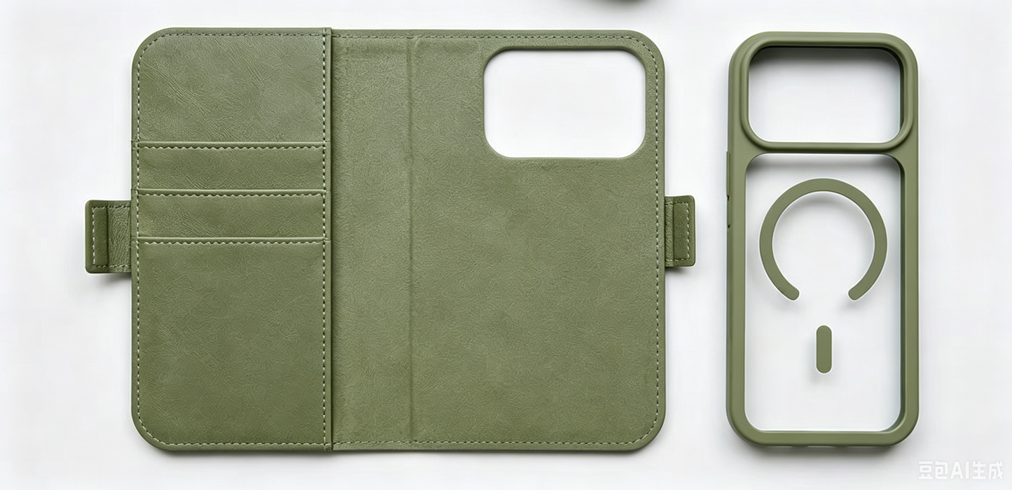 Magsafe Flip PU Leather Wallet Case for iPhone | OEM ODM Available