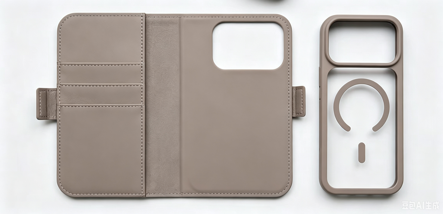 Magsafe Flip PU Leather Wallet Case for iPhone | OEM ODM Available