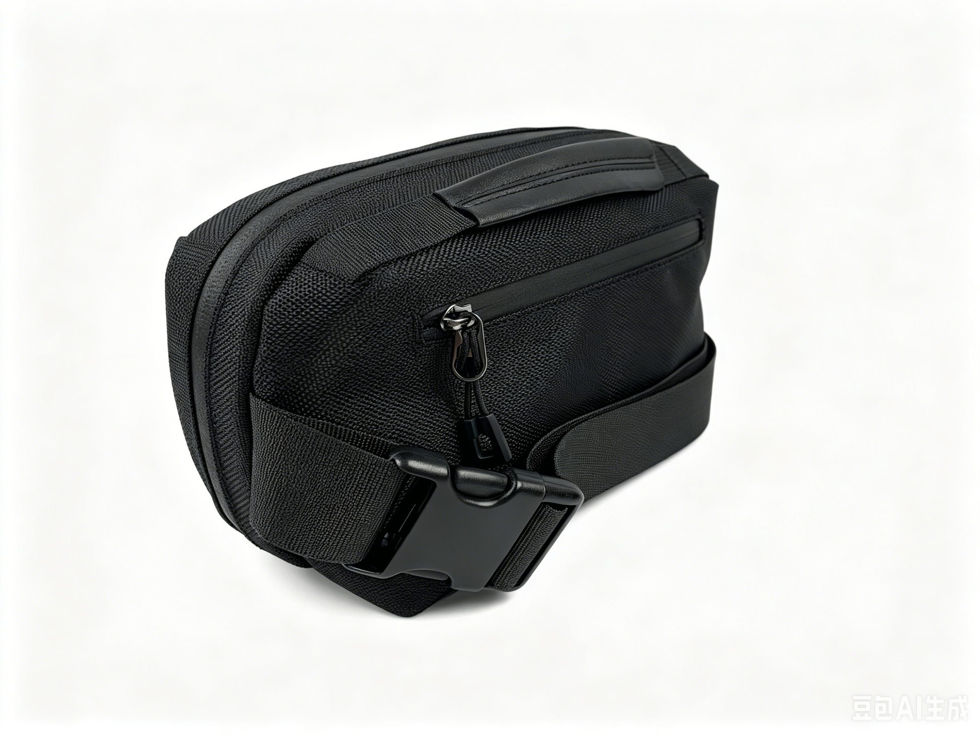 Minimalist Black Crossbody Chest Bag, Lightweight Water Resistant Nylon Fanny Pack, Unisex Daily Phone Shoulder Pouch - FANSONG