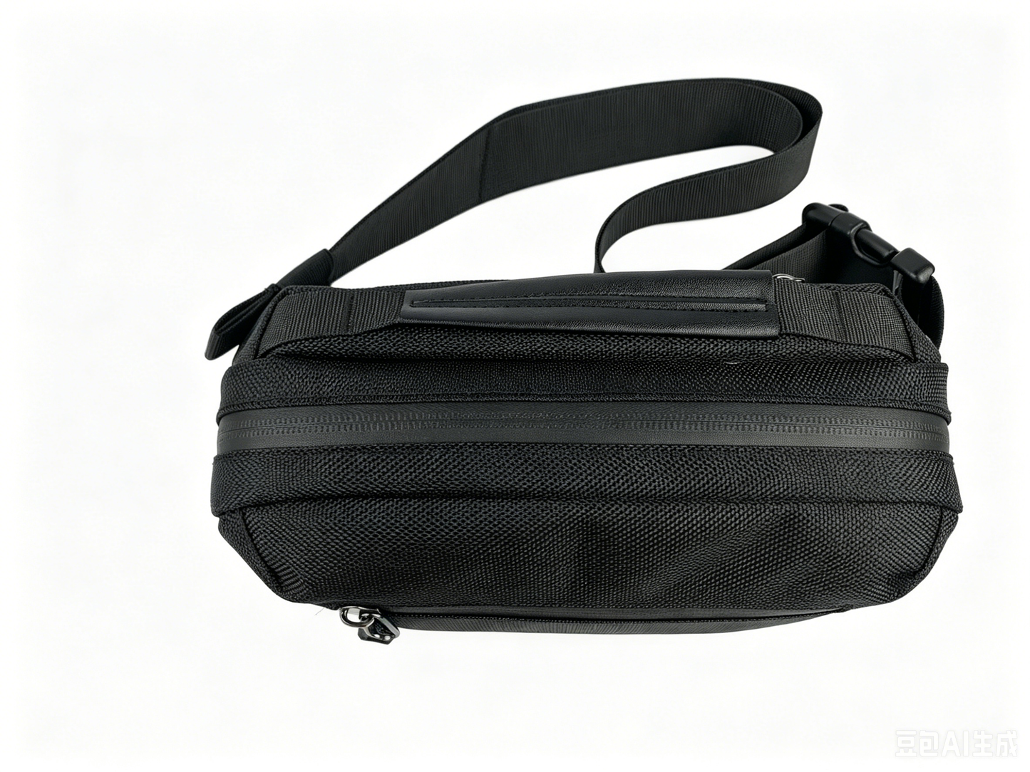 Minimalist Black Crossbody Chest Bag, Lightweight Water Resistant Nylon Fanny Pack, Unisex Daily Phone Shoulder Pouch - FANSONG