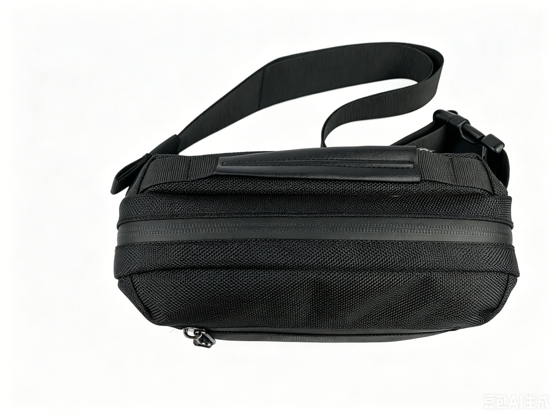 Minimalist Black Crossbody Chest Bag, Lightweight Water Resistant Nylon Fanny Pack, Unisex Daily Phone Shoulder Pouch - FANSONG