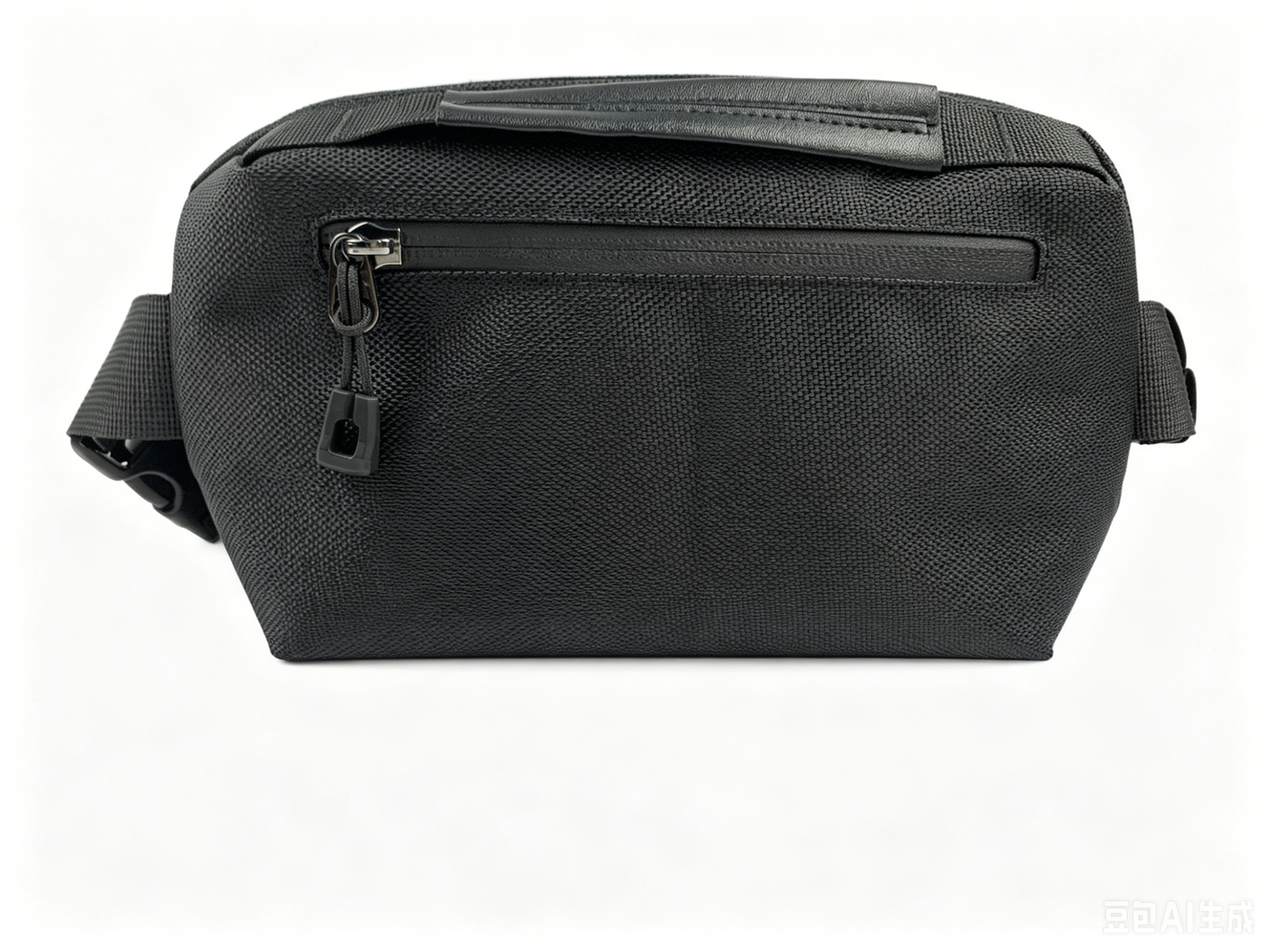 Minimalist Black Crossbody Chest Bag, Lightweight Water Resistant Nylon Fanny Pack, Unisex Daily Phone Shoulder Pouch - FANSONG