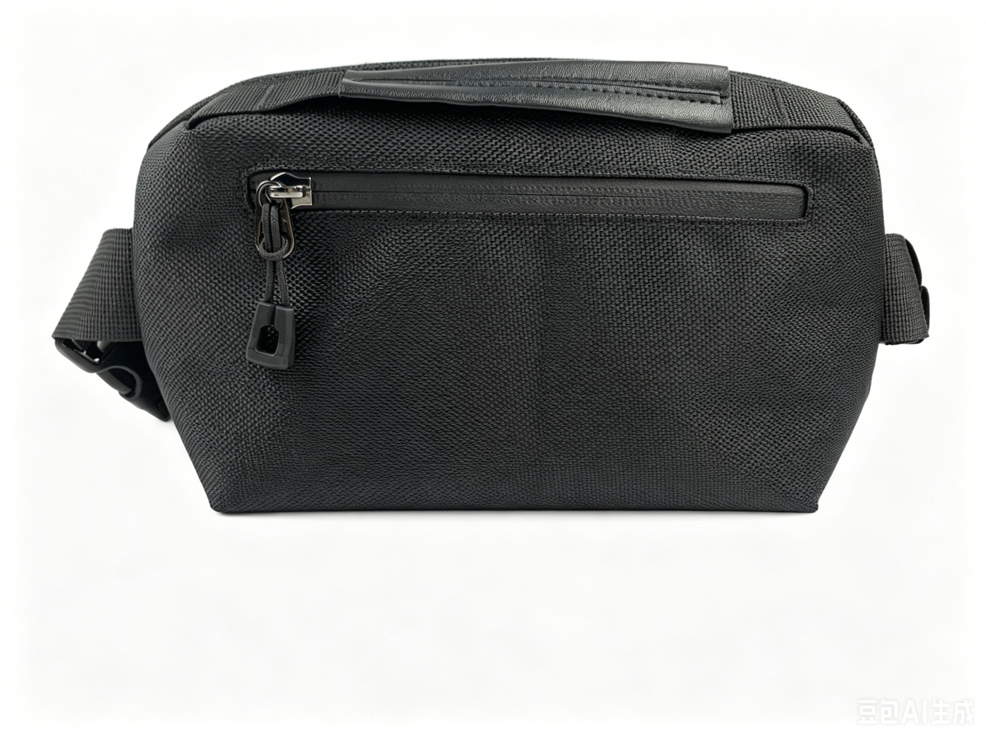 Minimalist Black Crossbody Chest Bag, Lightweight Water Resistant Nylon Fanny Pack, Unisex Daily Phone Shoulder Pouch - FANSONG