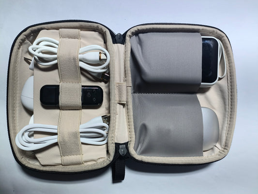 Portable Digital Storage Bag, Lightweight Cable Earphone Organizer Pouch for Travel Electronics - FANSONG