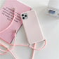 Crossbody Necklace Strap Lanyard Cord Silicone Phone Case For IPhone 14, 13, 12 Pro Max, 11 Pro Max, Plus Cover