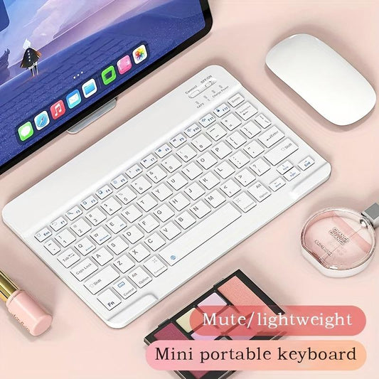 Multicolor Wireless Keyboard Mouse Set, Mini Portable, Silent Keyboard Charging, Suitable For IPad, Tablet, Laptop, Office Computer Keyboard