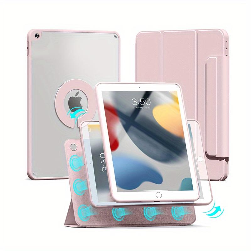 For IPad Case Transparent Acrylic Material Bending Resistant Detachable 720° Rotation TPU Silicone Soft Edge Case For IPad 2022 M2 Pro 11 Ipad 10.2 Inch Ipad 7th 8th 9th Generation 2021 Case Can Be Adsorbed On The Refr