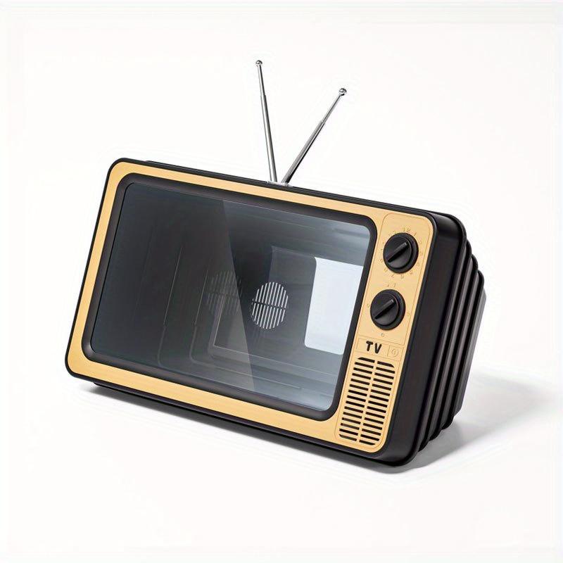 Retro TV Mobile Phone Screen Amplifier - Desktop Bracket for Students, Lazy Viewing, and Magnification