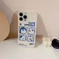 Cartoon Graffiti Small Animal Degradable Phone Case For IPhone