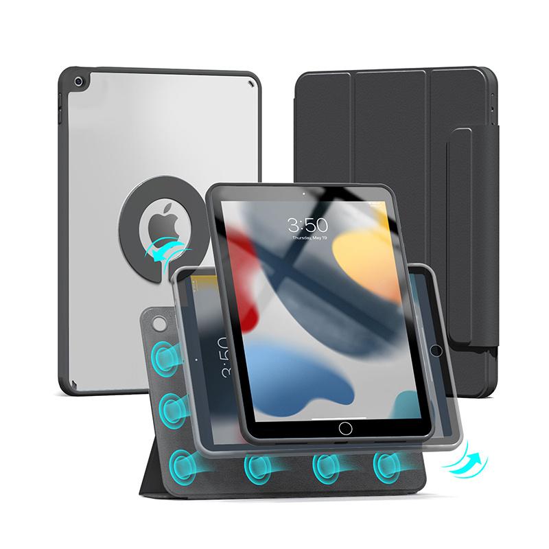 For IPad Case Transparent Acrylic Material Bending Resistant Detachable 720° Rotation TPU Silicone Soft Edge Case For IPad 2022 M2 Pro 11 Ipad 10.2 Inch Ipad 7th 8th 9th Generation 2021 Case Can Be Adsorbed On The Refr