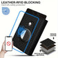 1pc Men's Carbon Fiber Magnetic Card Holder, With Airtag Holder, Leather RFID Three-fold Automatic Card Holder With Zipper Coin Purse