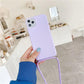 Crossbody Necklace Strap Lanyard Cord Silicone Phone Case For IPhone 14, 13, 12 Pro Max, 11 Pro Max, Plus Cover