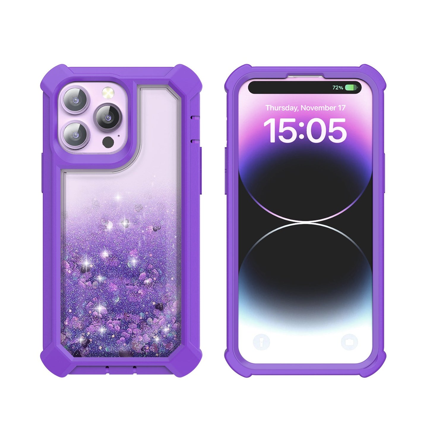 Heavy Duty Girly Liquid Bling Quicksand Glitter Case For IPhone 14 13 12 11 Pro Max Plus Hybrid Impact Resistant Shockproof