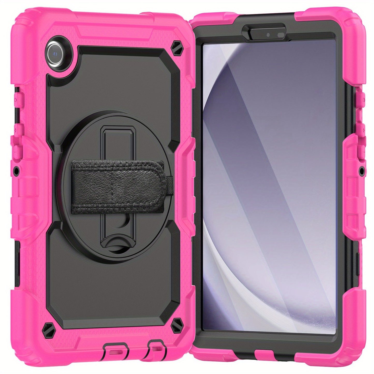 For Samsung Galaxy TAB A9/A9 Plus 2023 Military Grade Shockproof Protector Silicone Cover Case + Pencil Holder + Handle Shoulder Strap