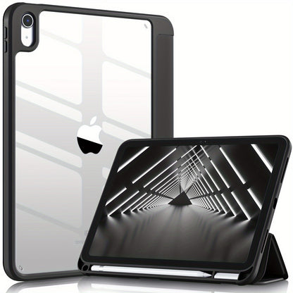 Crystal Clear Case for iPad 10th Gen 2022 - Auto Wake/Sleep & Pencil Holder!