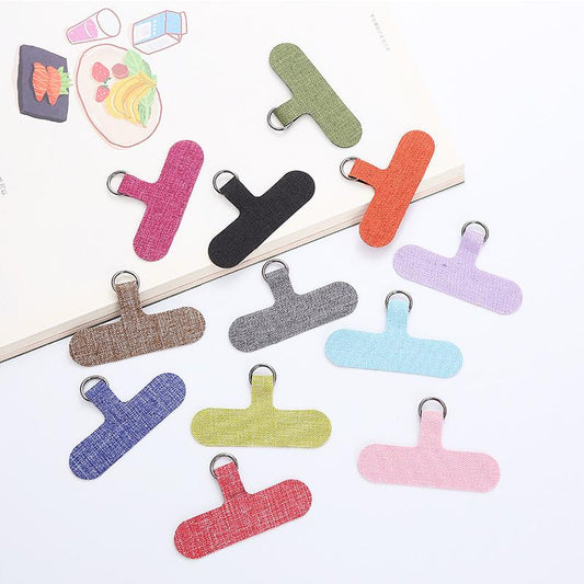 6pcs Mixed Color Universal Mobile Phone Anti-Lost Lanyard Detachable Hanging Cord Strap With Nylon Patch Tether Pad