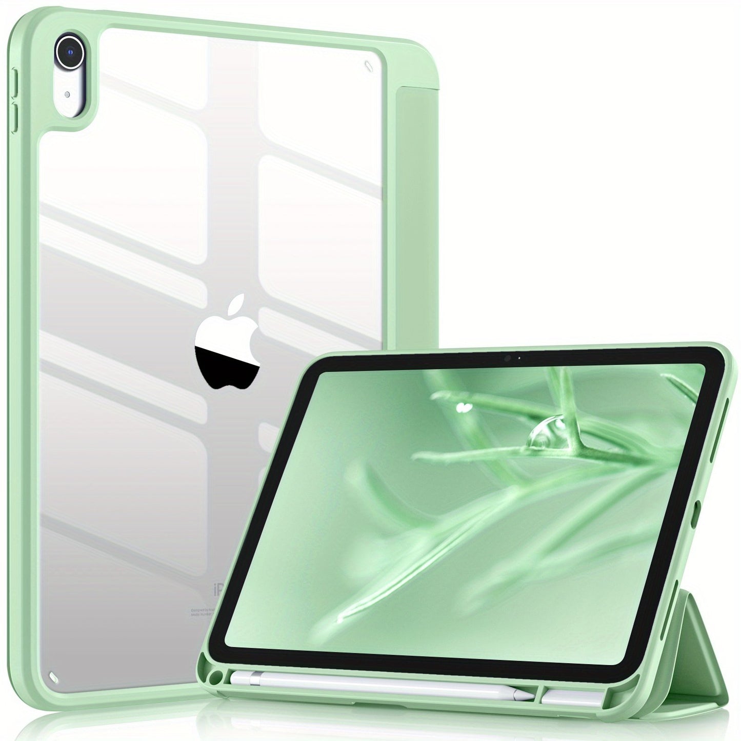 Crystal Clear Case for iPad 10th Gen 2022 - Auto Wake/Sleep & Pencil Holder!