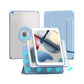 For IPad Case Transparent Acrylic Material Bending Resistant Detachable 720° Rotation TPU Silicone Soft Edge Case For IPad 2022 M2 Pro 11 Ipad 10.2 Inch Ipad 7th 8th 9th Generation 2021 Case Can Be Adsorbed On The Refr