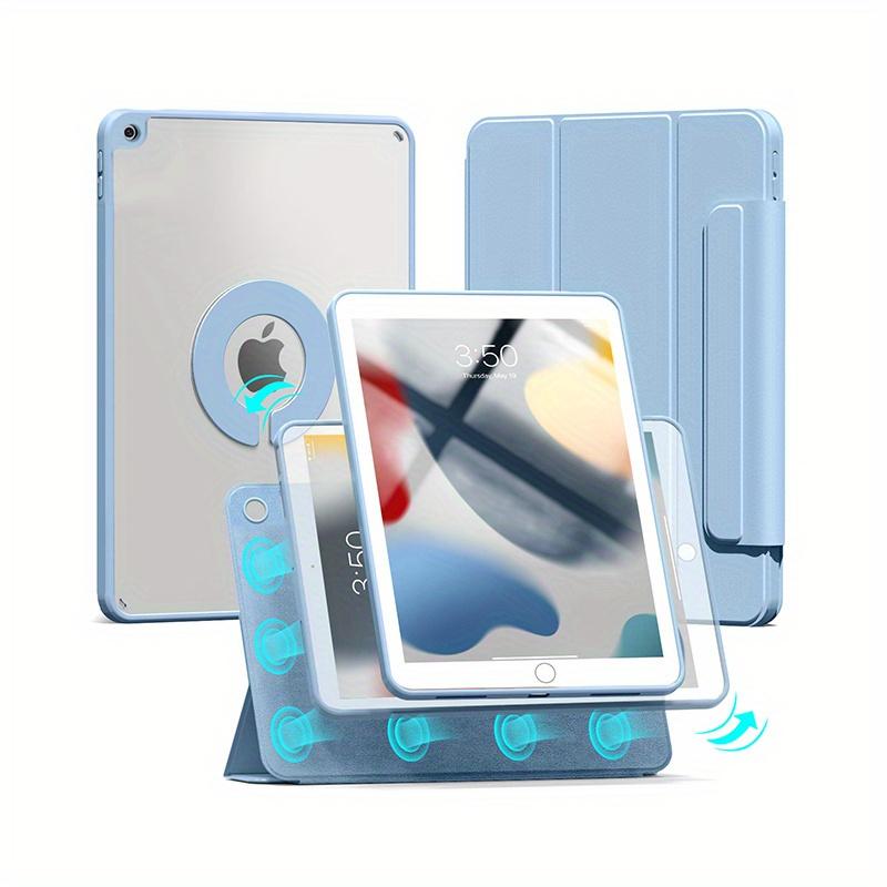 For IPad Case Transparent Acrylic Material Bending Resistant Detachable 720° Rotation TPU Silicone Soft Edge Case For IPad 2022 M2 Pro 11 Ipad 10.2 Inch Ipad 7th 8th 9th Generation 2021 Case Can Be Adsorbed On The Refr